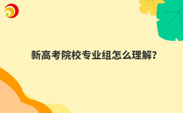 新高考院校专业组怎么理解？
